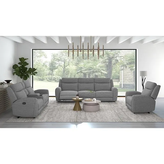 Furniture of America Antonius CM9985GY-SF-M Manual Recliner Sofa