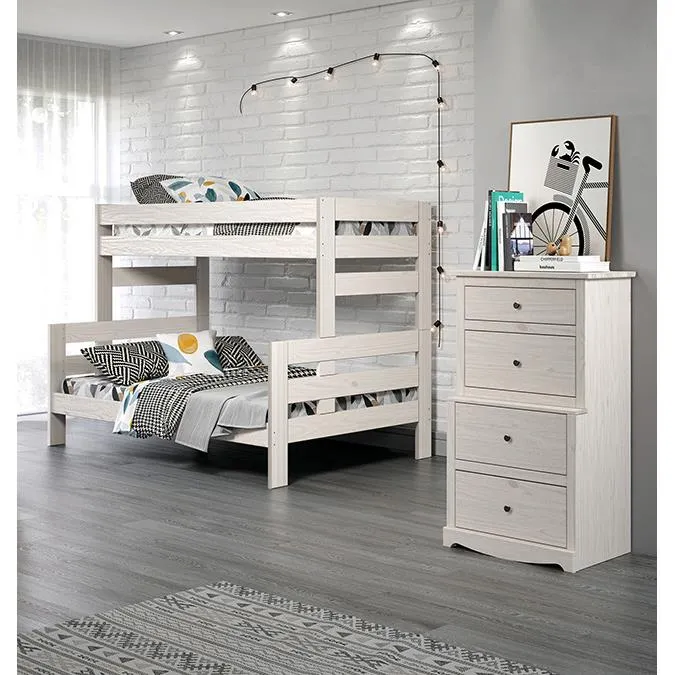 Furniture of America Damaris AM-BK306WH Twin/Full Bunkbed