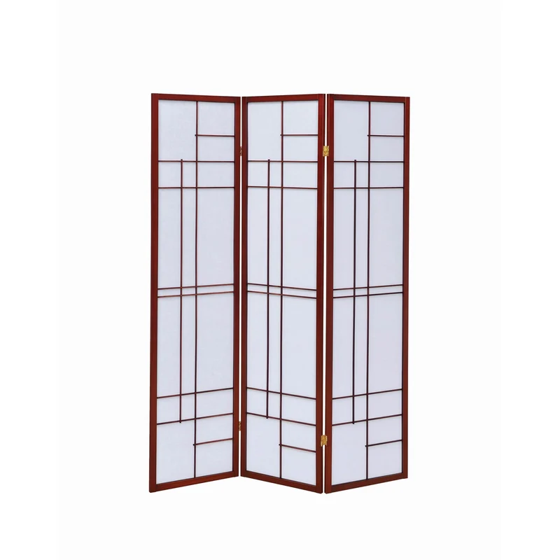 Coaster Furniture Katerina 900110 3-Panel Room Divider Folding Shoji Screen - Cherry