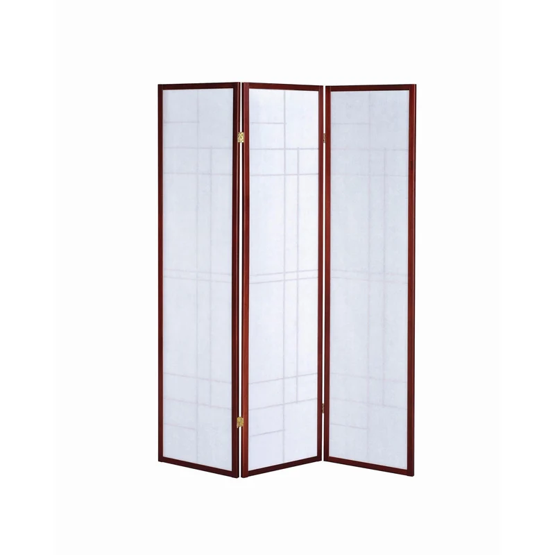 Coaster Furniture Katerina 900110 3-Panel Room Divider Folding Shoji Screen - Cherry