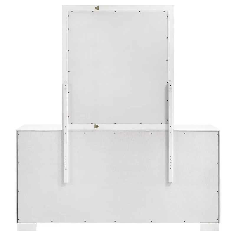 Coaster Furniture Jessica 202993M 6-Drawer Dresser with Mirror - Cream White
