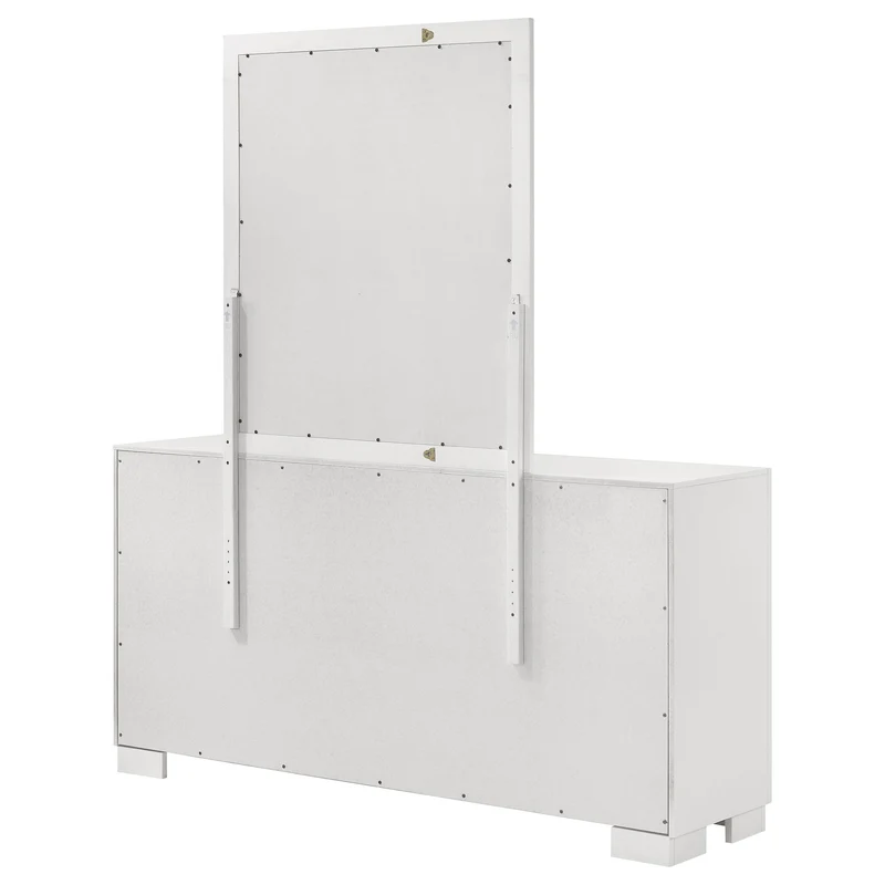 Coaster Furniture Jessica 202993M 6-Drawer Dresser with Mirror - Cream White