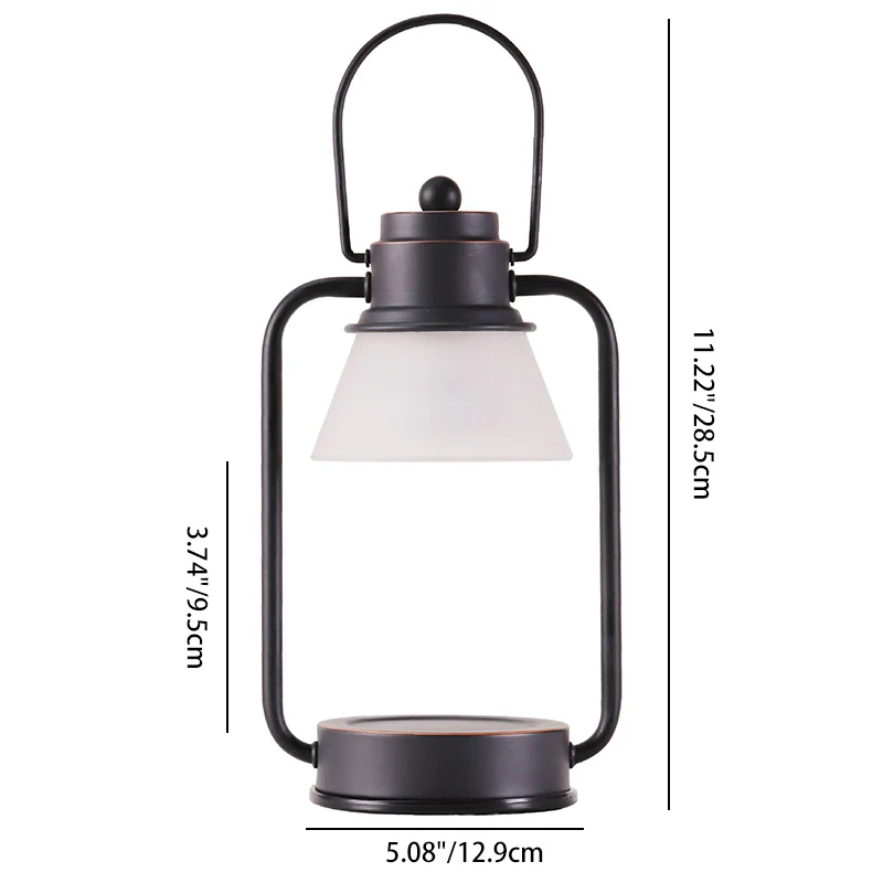 Contemporary Simplicity Hardware Glass Conical Shade 1-Light Melting Wax Table Lamp For Bedroom