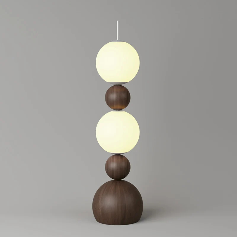 Contemporary Scandinavian Iron PE Spherical Shade LED Standing Floor Lamp For Living Room