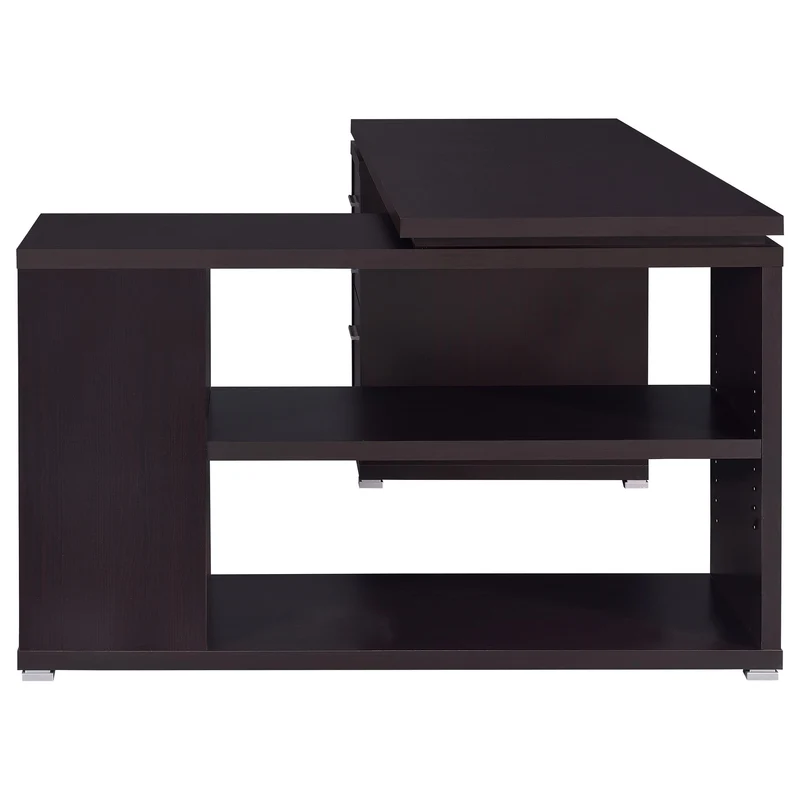 Coaster Furniture Yvette 800517 60-inch 3-Drawer L-Shape Computer Desk - Cappuccino