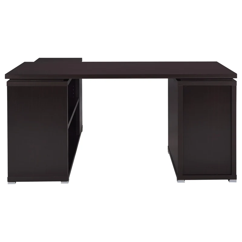 Coaster Furniture Yvette 800517 60-inch 3-Drawer L-Shape Computer Desk - Cappuccino