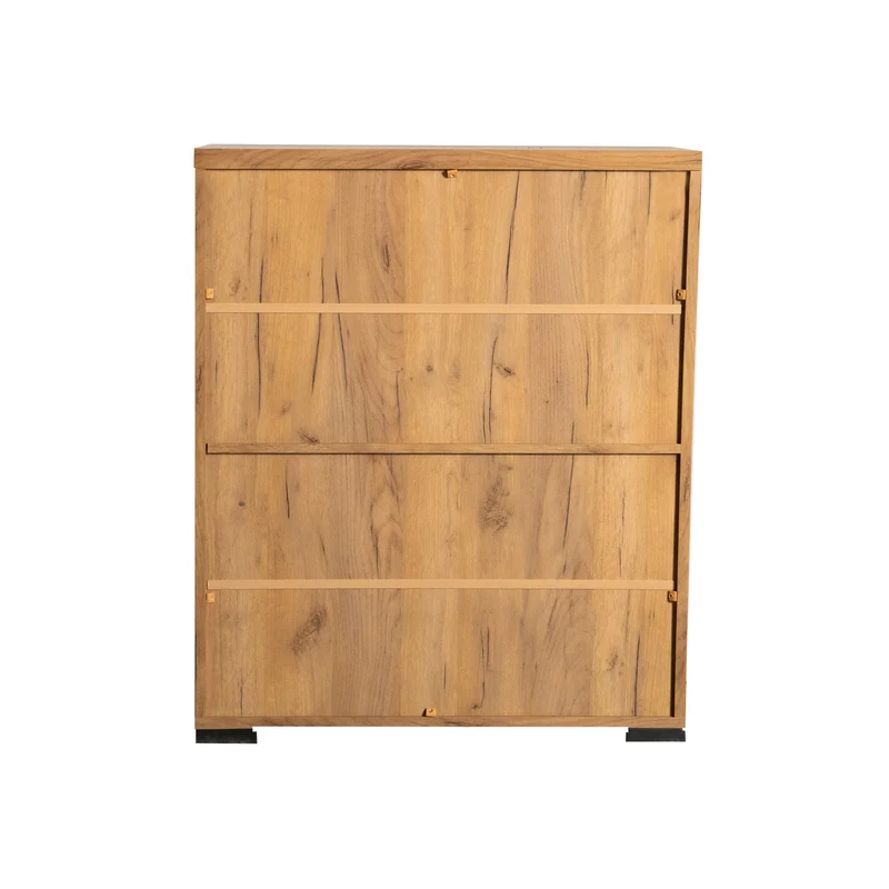 Coaster Furniture Bristol 951107 6-shelf Engineered Wood Shoe Cabinet - Golden Oak
