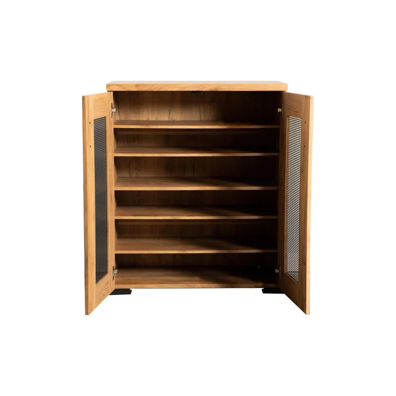 Coaster Furniture Bristol 951107 6-shelf Engineered Wood Shoe Cabinet - Golden Oak