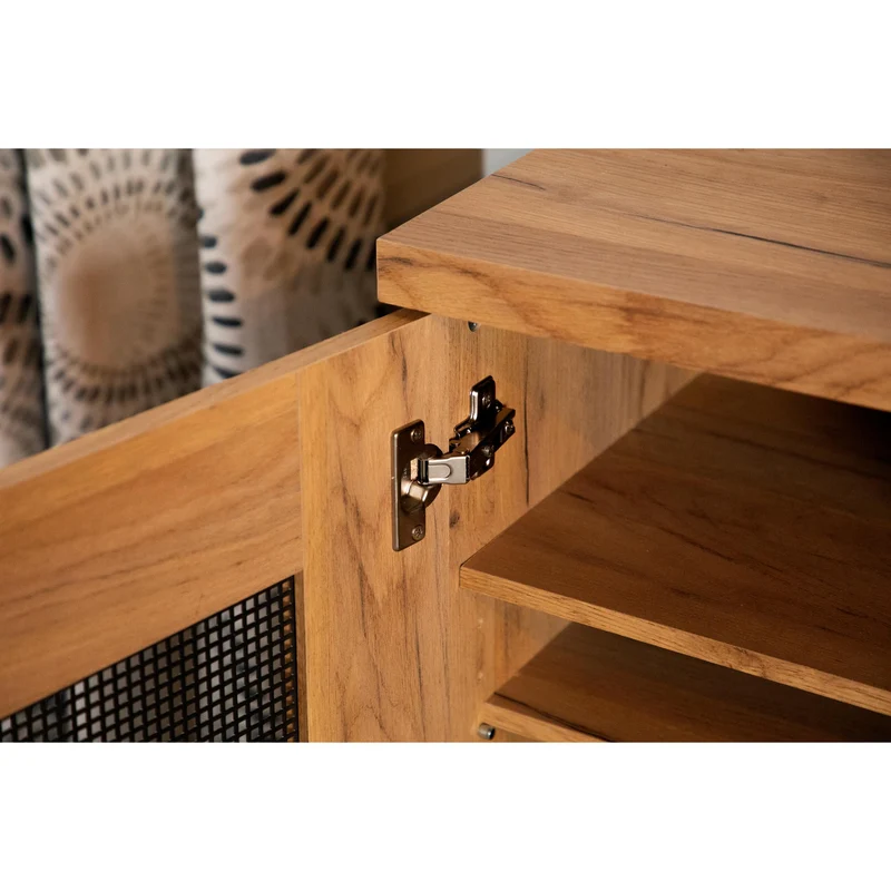 Coaster Furniture Bristol 951107 6-shelf Engineered Wood Shoe Cabinet - Golden Oak