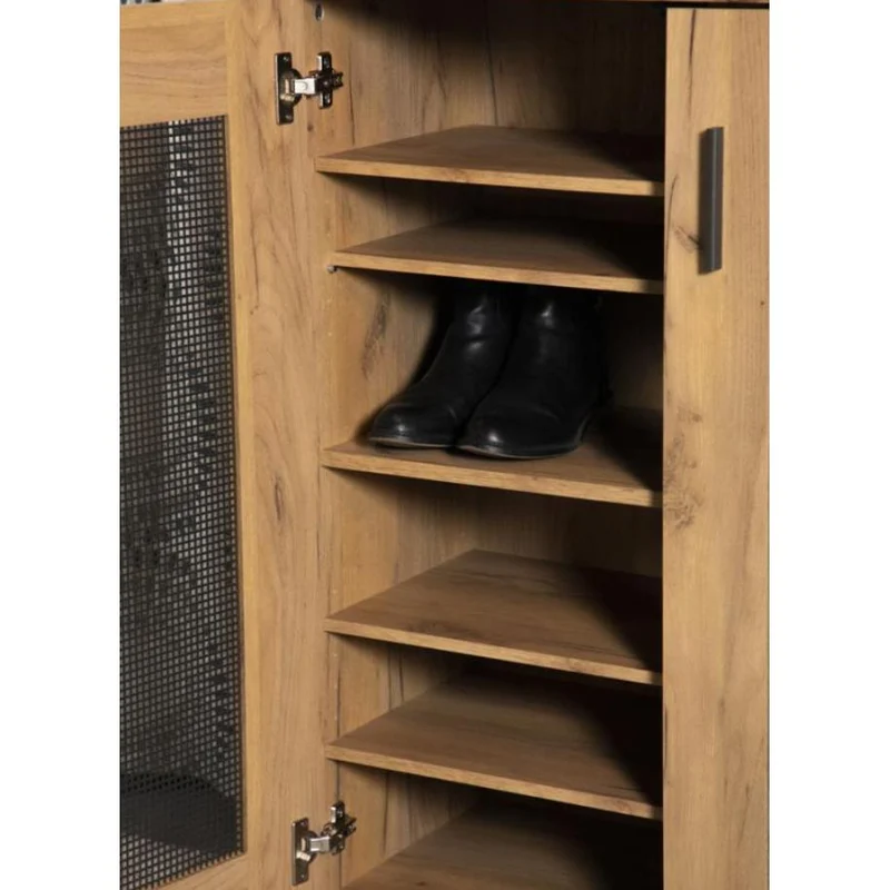 Coaster Furniture Bristol 951107 6-shelf Engineered Wood Shoe Cabinet - Golden Oak