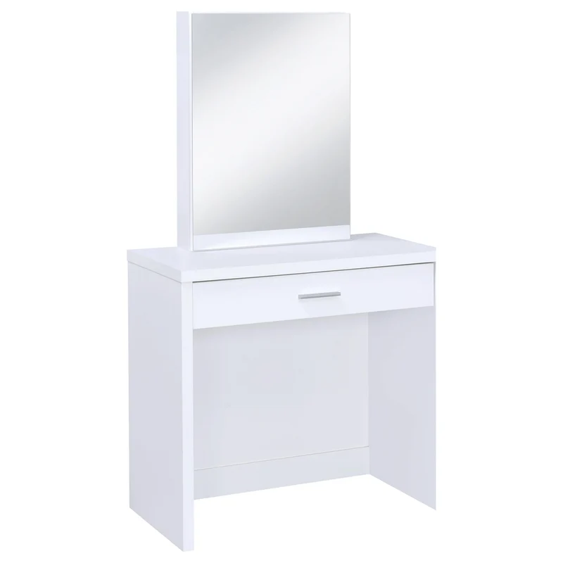 Coaster Furniture Harvey 300290 Vanity Set with Lift-Top Stool - White