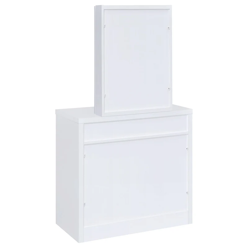 Coaster Furniture Harvey 300290 Vanity Set with Lift-Top Stool - White