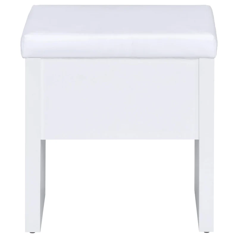 Coaster Furniture Harvey 300290 Vanity Set with Lift-Top Stool - White