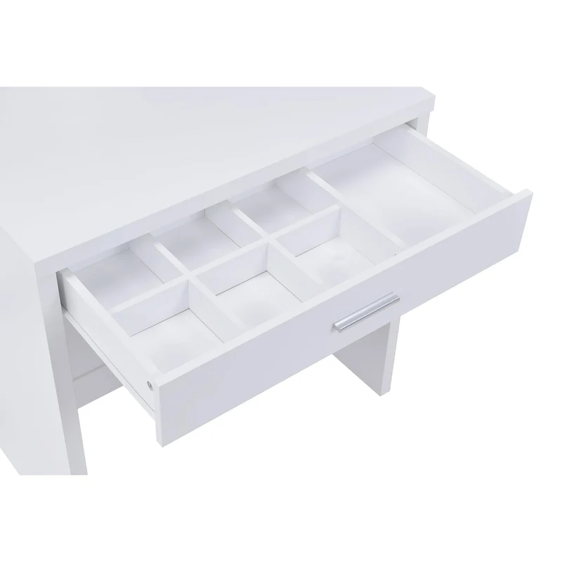 Coaster Furniture Harvey 300290 Vanity Set with Lift-Top Stool - White