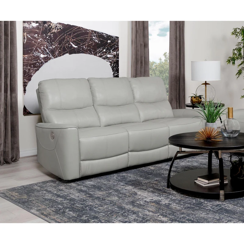 Coaster Furniture Greenfield 610261P Upholstered Power Reclining Sofa - Dove Grey