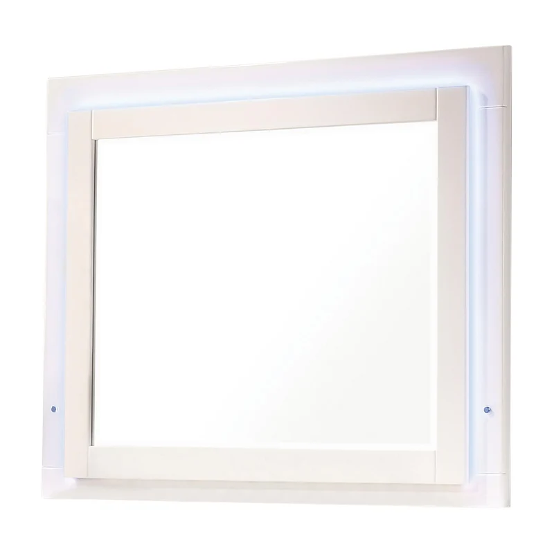 Coaster Furniture Felicity 203504LED Wood LED Dresser Mirror - White High Gloss