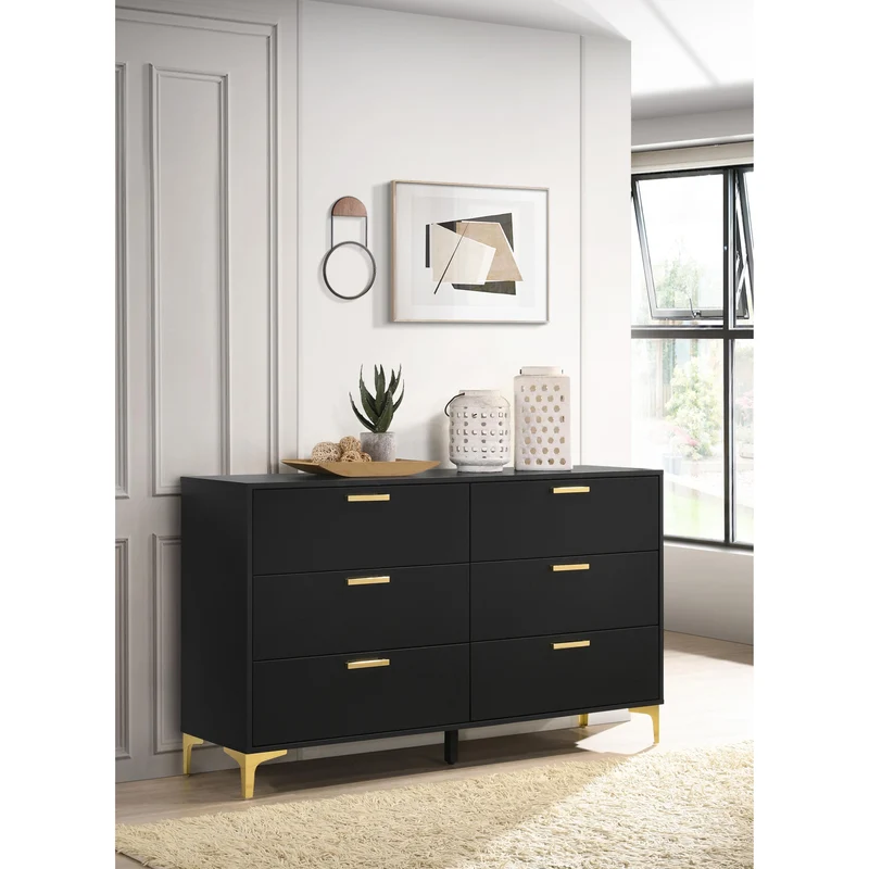 Coaster Furniture Kendall 224453 6-Drawer Dresser - Black