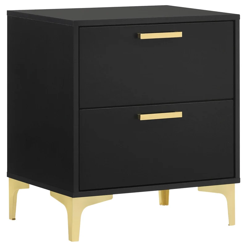 Coaster Furniture Kendall 224452 2-Drawer Nightstand - Black