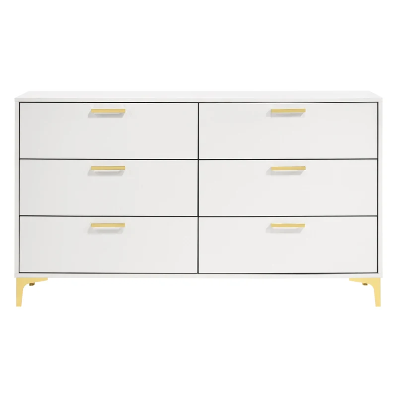 Coaster Furniture Kendall 224403 6-Drawer Dresser - White