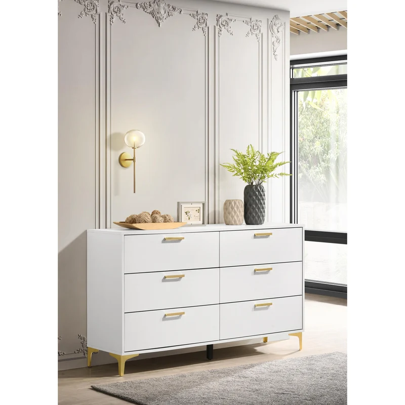 Coaster Furniture Kendall 224403 6-Drawer Dresser - White