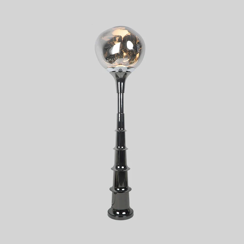 Contemporary Scandinavian Lava Orb PVC Acrylic LED Standing Floor Lamp For Living Room