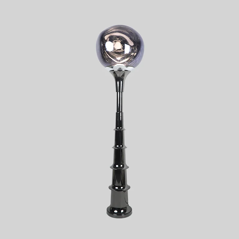 Contemporary Scandinavian Lava Orb PVC Acrylic LED Standing Floor Lamp For Living Room