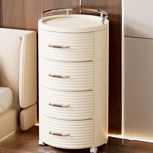 Contemporary Scandinavian Removable Round Cylinder PP ABS PET 1/2/3/4 Drawer For Living Room