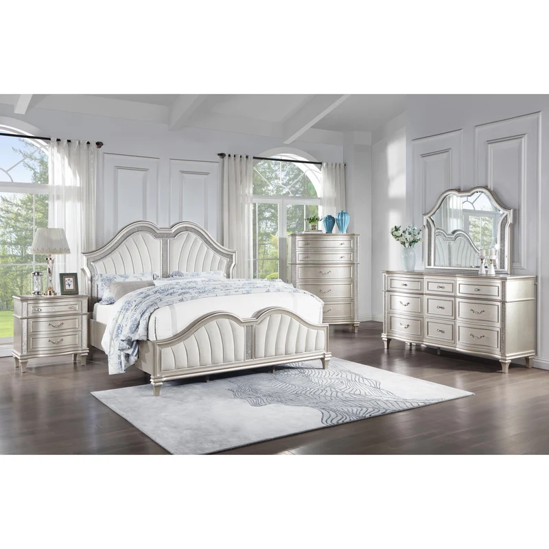 Coaster Furniture Evangeline 223394 Dresser Mirror - Silver Oak