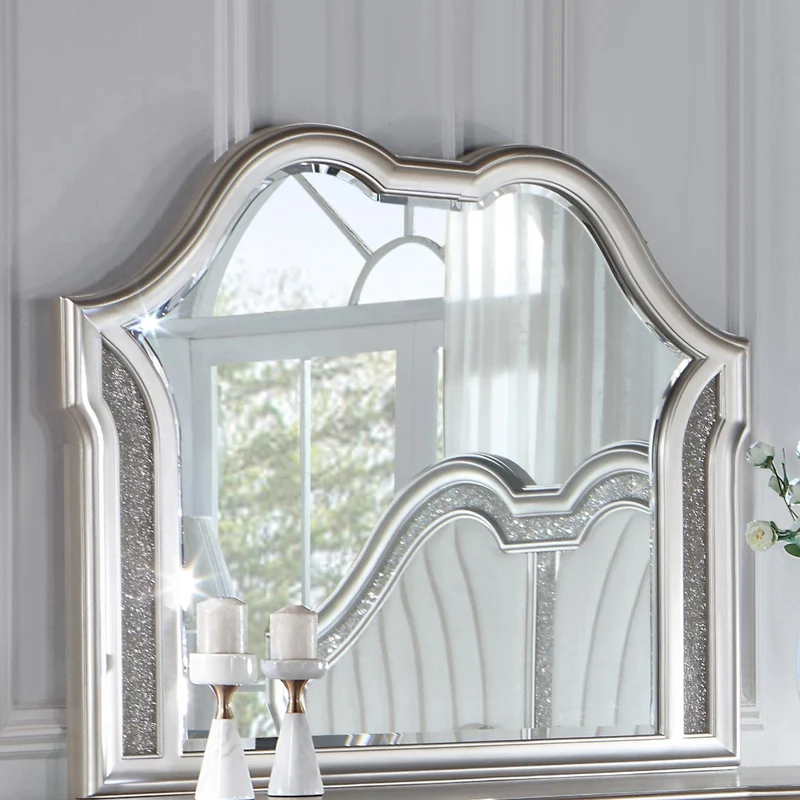 Coaster Furniture Evangeline 223394 Dresser Mirror - Silver Oak