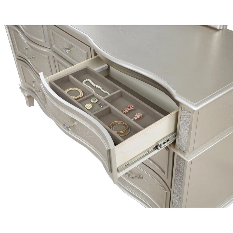 Coaster Furniture Evangeline 223393 9-Drawer Dresser - Silver Oak