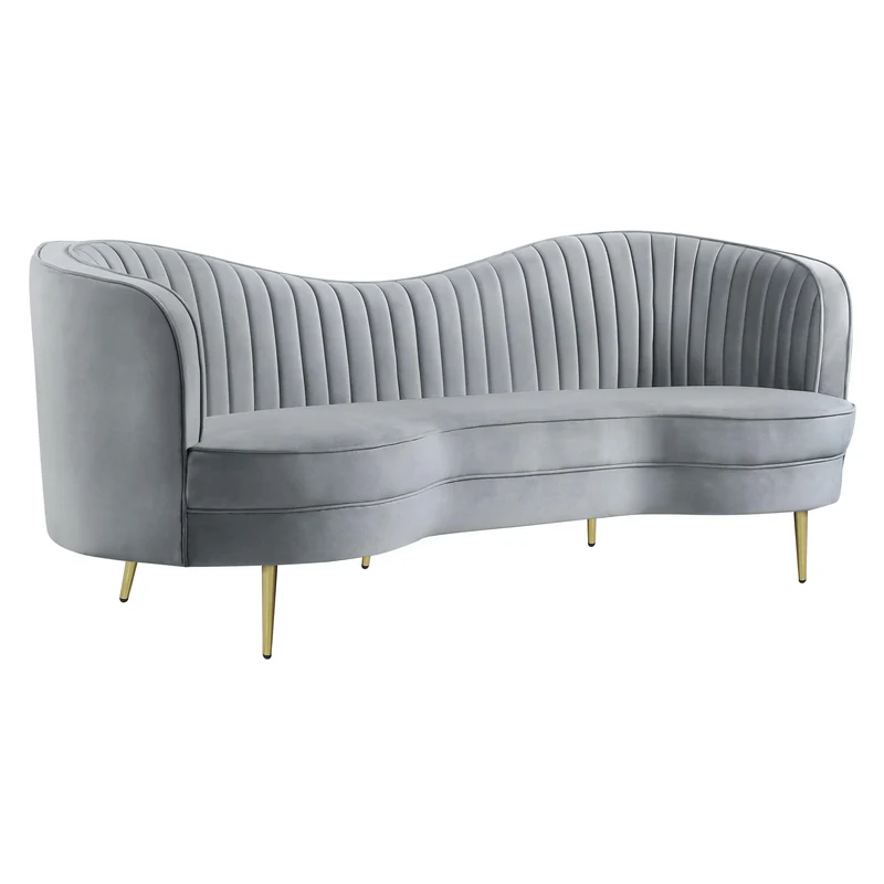 Coaster Furniture Sophia 506864 Upholstered Channel Tufted Sofa - Grey
