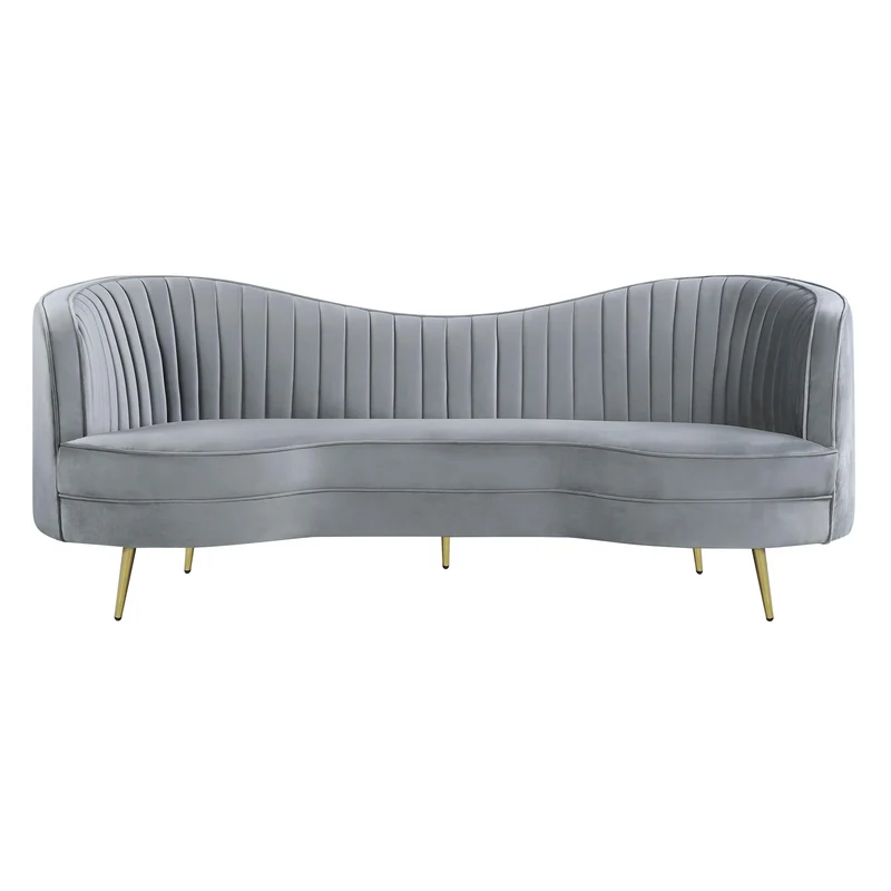 Coaster Furniture Sophia 506864 Upholstered Channel Tufted Sofa - Grey