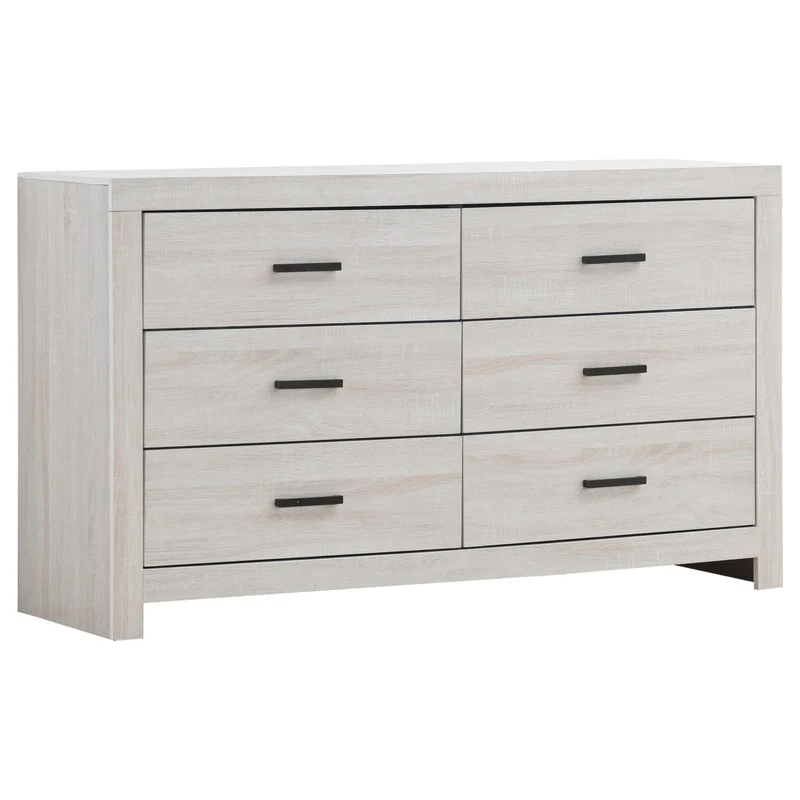 Coaster Furniture Brantford 207053 6-Drawer Dresser - Coastal White