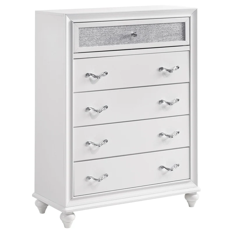Coaster Furniture Barzini 205895 5-Drawer Bedroom Chest - White