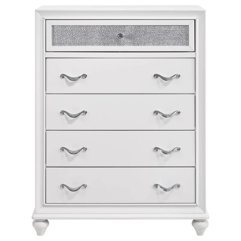 Coaster Furniture Barzini 205895 5-Drawer Bedroom Chest - White