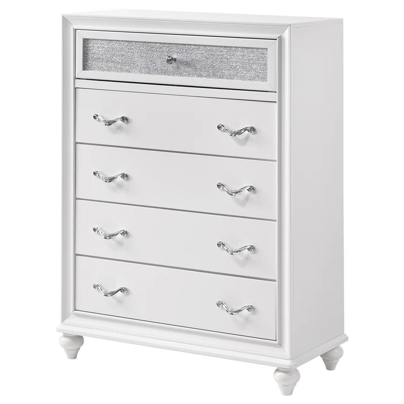 Coaster Furniture Barzini 205895 5-Drawer Bedroom Chest - White