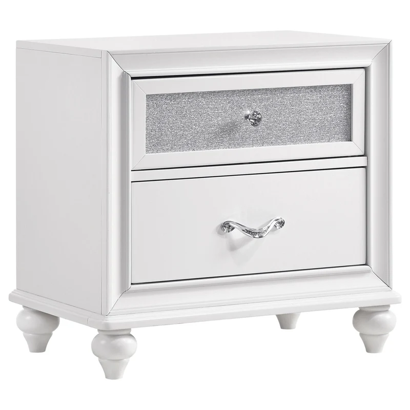 Coaster Furniture Barzini 205892 2-Drawer Nightstand - White