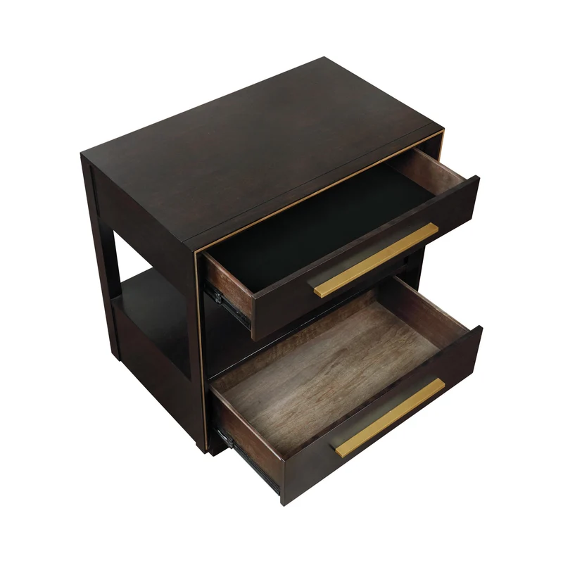 Coaster Furniture Durango 223262 2-Drawer Nightstand - Smoked Peppercorn