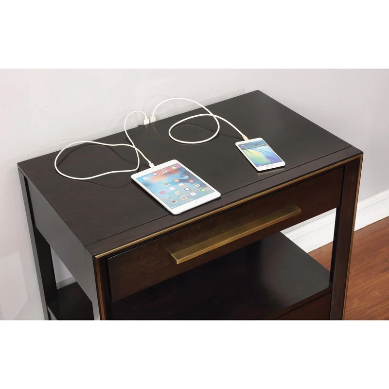 Coaster Furniture Durango 223262 2-Drawer Nightstand - Smoked Peppercorn