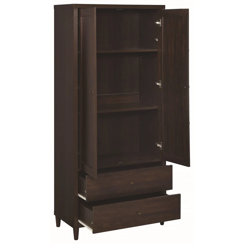 Coaster Furniture Wadeline 950724 2-door Tall Accent Storage Cabinet - Rustic Tobacco