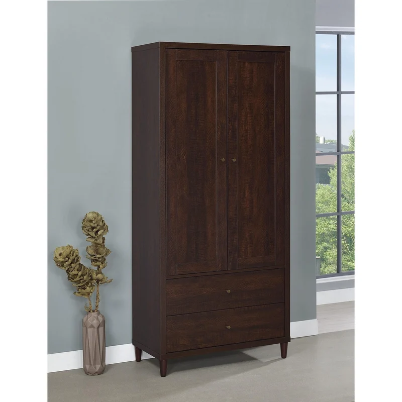 Coaster Furniture Wadeline 950724 2-door Tall Accent Storage Cabinet - Rustic Tobacco