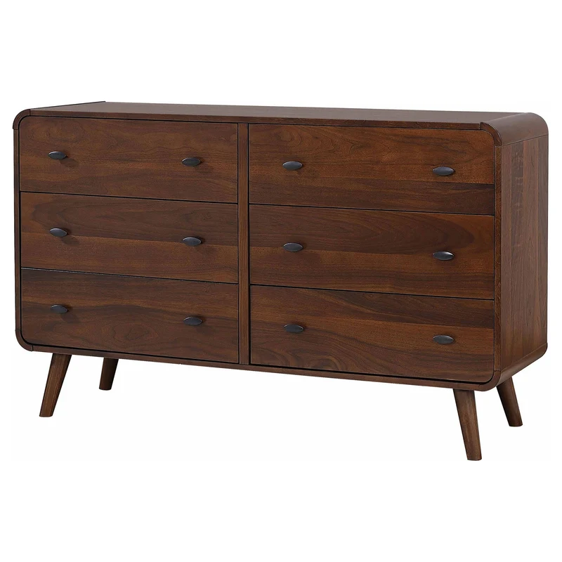 Coaster Furniture Robyn 205133 6-Drawer Bedroom Dresser - Dark Walnut