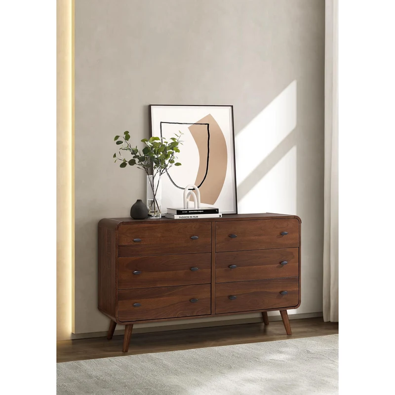 Coaster Furniture Robyn 205133 6-Drawer Bedroom Dresser - Dark Walnut