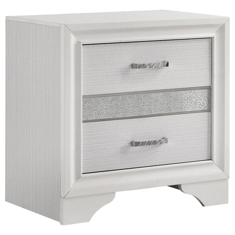 Coaster Furniture Miranda 205112 2-Drawer Nightstand - White
