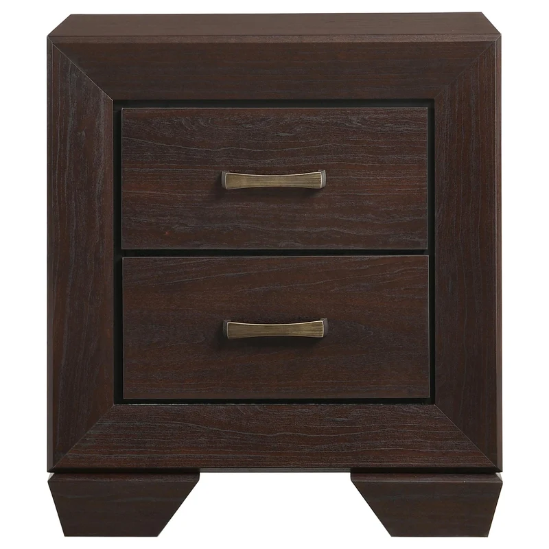 Coaster Furniture Kauffman 204392 2-Drawer Nightstand - Dark Cocoa