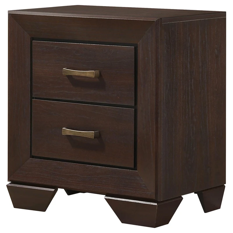 Coaster Furniture Kauffman 204392 2-Drawer Nightstand - Dark Cocoa