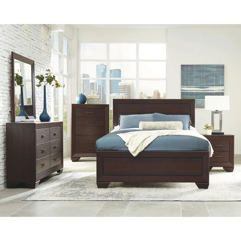 Coaster Furniture Kauffman 204392 2-Drawer Nightstand - Dark Cocoa
