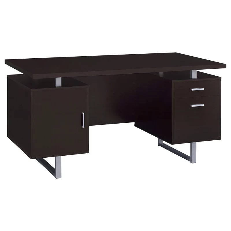 Coaster Furniture Lawtey 801521 60-inch 2-Drawer Office Computer Desk - Cappuccino