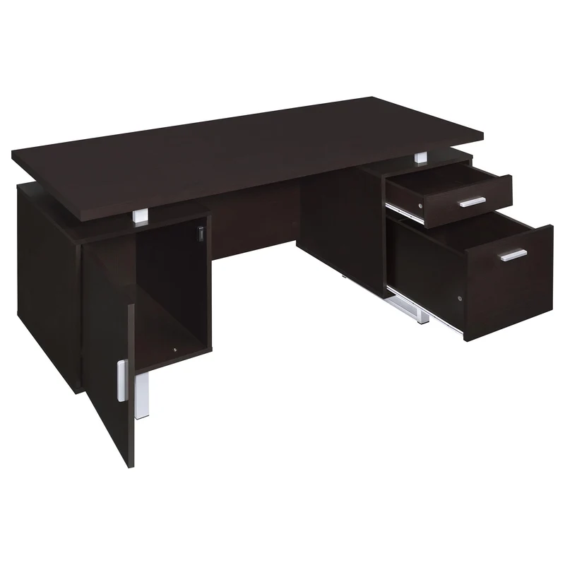 Coaster Furniture Lawtey 801521 60-inch 2-Drawer Office Computer Desk - Cappuccino