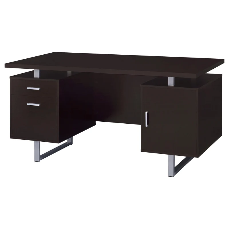 Coaster Furniture Lawtey 801521 60-inch 2-Drawer Office Computer Desk - Cappuccino